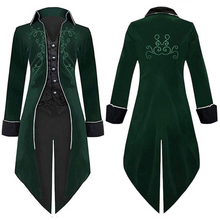 Load image into Gallery viewer, Men&#39;s Victorian Jacket Medieval Steampunk Tailcoat Gothic Coat Halloween Costume
