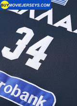 Load image into Gallery viewer, Greece Team Giannis Antetokounmpo #34 2020 Edition Basketball Jersey- Blue