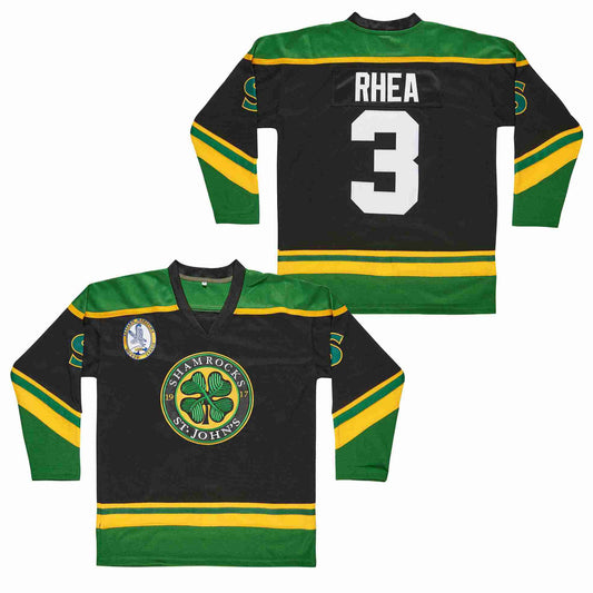 Ross The BOSS #3 Rhea ST John's Shamrocks Ice Hockey Jersey Black Color