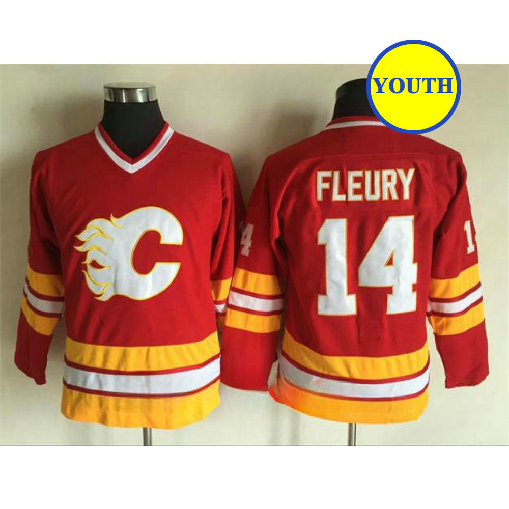 Custom Children Size Ice Hockey Jersey Chicago Flames Canadiens USA Team for Youth