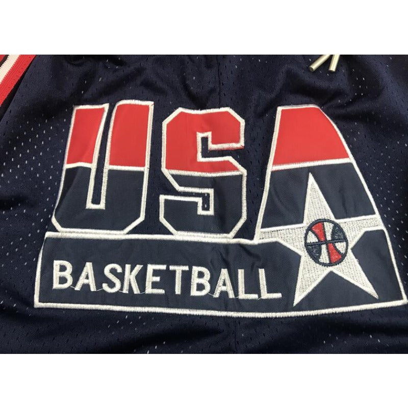 USA Dream Team Basketball Shorts Pants with Pockets