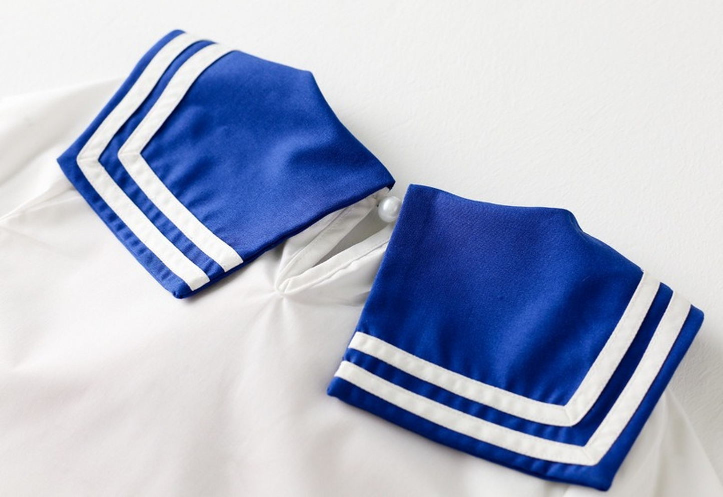 Girls Navy Sailor Costume Kids Child Halloween Blue Red Uniform Fancy Dress