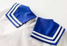 Load image into Gallery viewer, Girls Navy Sailor Costume Kids Child Halloween Blue Red Uniform Fancy Dress