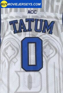 Jayson Tatum #0 Duke Devils Basketball Jersey- White/Black