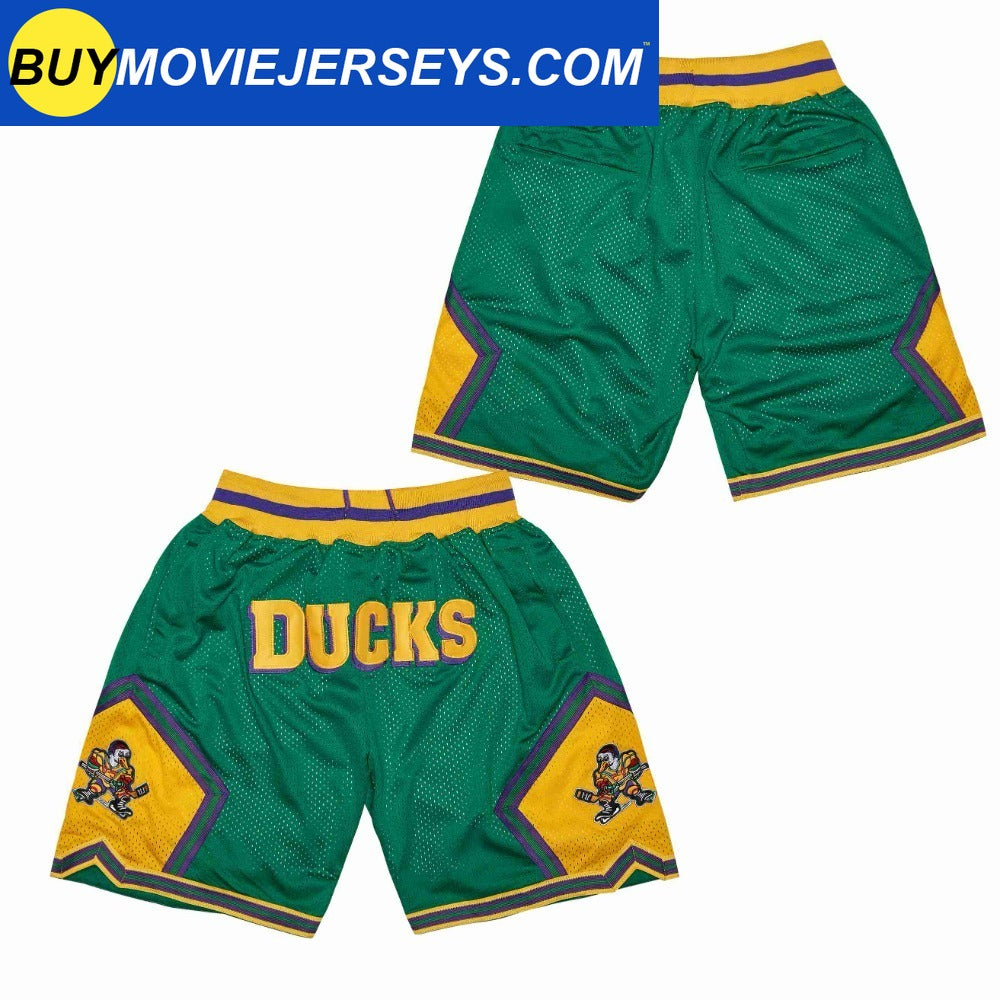 The Mighty Ducks Throwback Sports Shorts Pants with Pockets