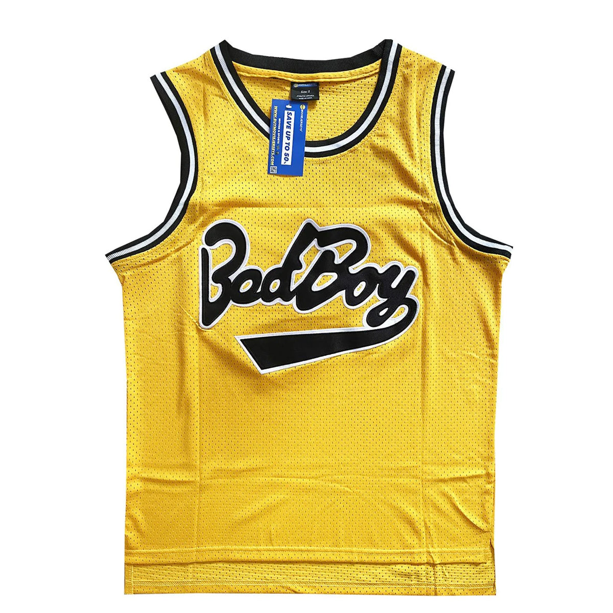  Men's Smalls #72 Bad Boy Yellow 90S Hip Hop Long Sleeve Hockey  Jersey (Adult, M, Yellow) : Clothing, Shoes & Jewelry