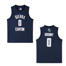 Load image into Gallery viewer, Bronny James #0 Sierra Canyon High School Basketball Jersey -Dark Blue