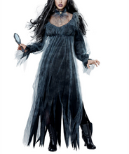 Load image into Gallery viewer, Ladies Zombie Graveyard Corpse Bride Womens Horror Halloween Fancy Dress Costume
