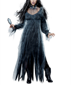 Ladies Zombie Graveyard Corpse Bride Womens Horror Halloween Fancy Dress Costume