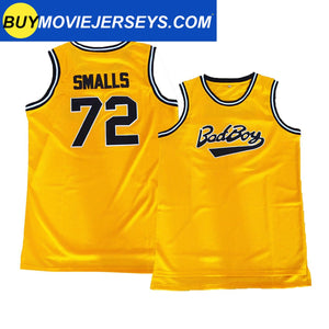 Biggie Smalls Notorious B.I.G. Bad Boy #72 Juicy Video Basketball Jersey Yellow
