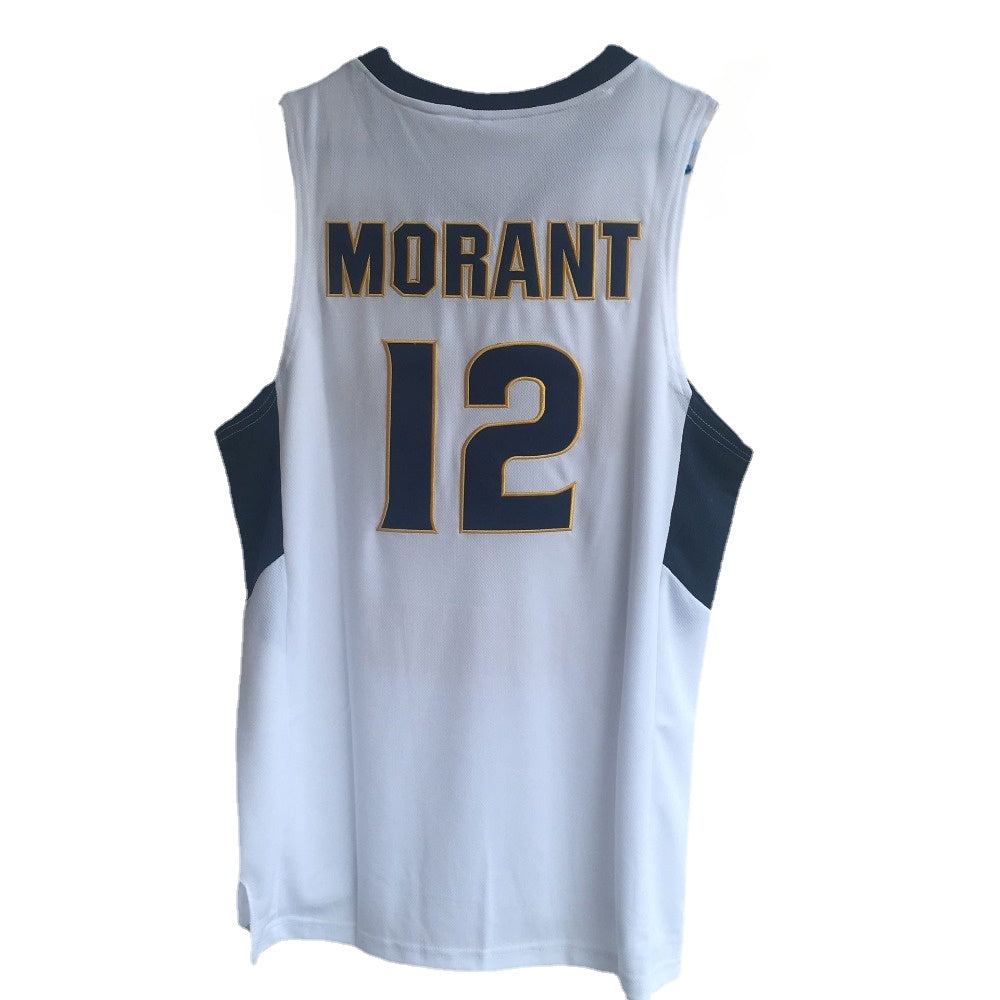 Ja Morant #12 Murray State Basketball Jersey Yellow White DarkBlue 3 Colors