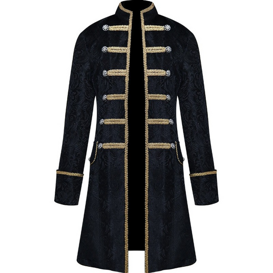 Men's Steampunk Vintage Medieval Tailcoat Jacket Retro Gothic Victorian Frock Coat Uniform Halloween Cosplay Costume