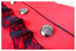 Women Historical Medieval Lace Edged Halloween Costume Cloak Coat Jacket