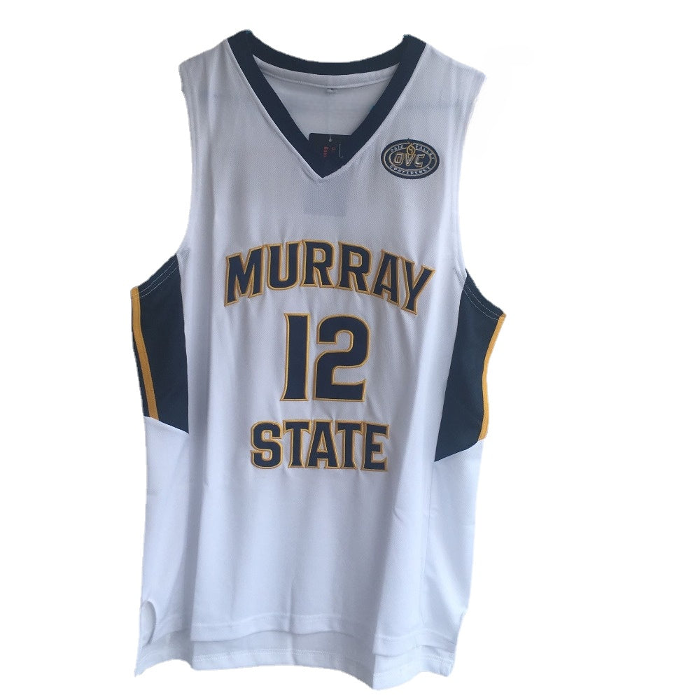 Jo Morant #12 Murray State Basketball Jersey Yellow White DarkBlue 3 Colors
