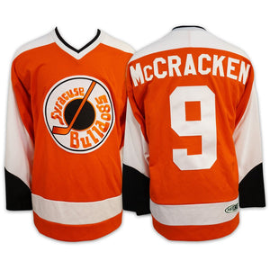 MccRacken Bulldogs #9 Hockey Jersey -Orange Slapshot Ice Hockey Jersey