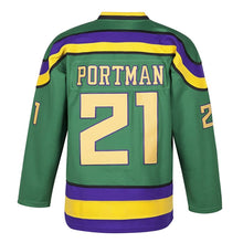 Load image into Gallery viewer, The Mighty Ducks Movie Hockey Jersey  Dean Portman #21