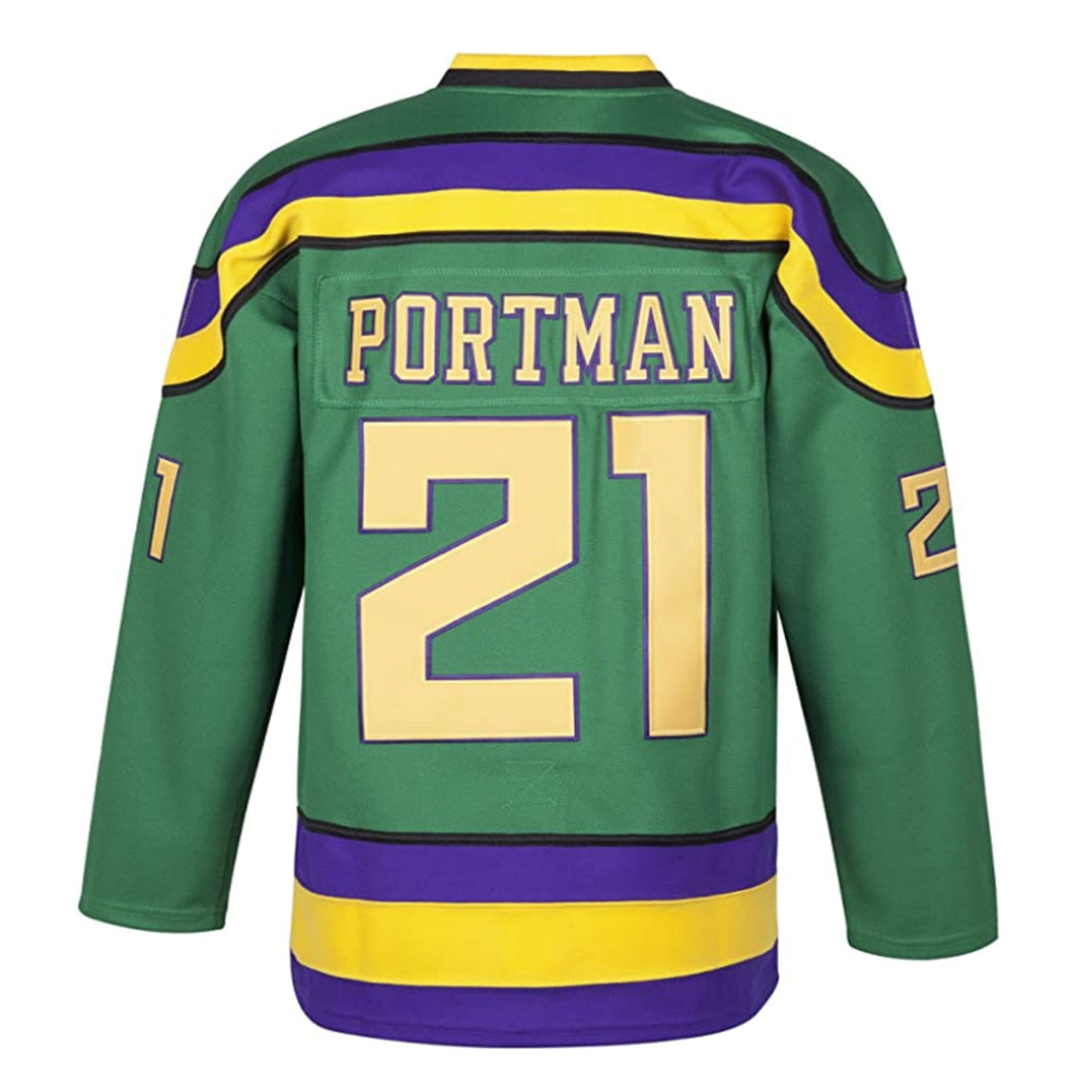 Mighty Ducks Charlie Conway #96 Hoodie Stitched Thick Jersey Custom Name  Number