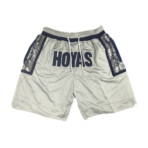 Hoyas Basketball Shorts Sports Pants with Pockets for Daily Wear Gray