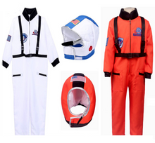 Load image into Gallery viewer, Boys Girls Astronaut Costume NASA Orange White Space Suit Halloween Fancy Dress