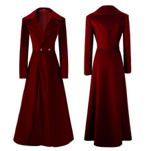 Load image into Gallery viewer, Vintage Womens Steampunk Victorian Long Trench Coat Jacket