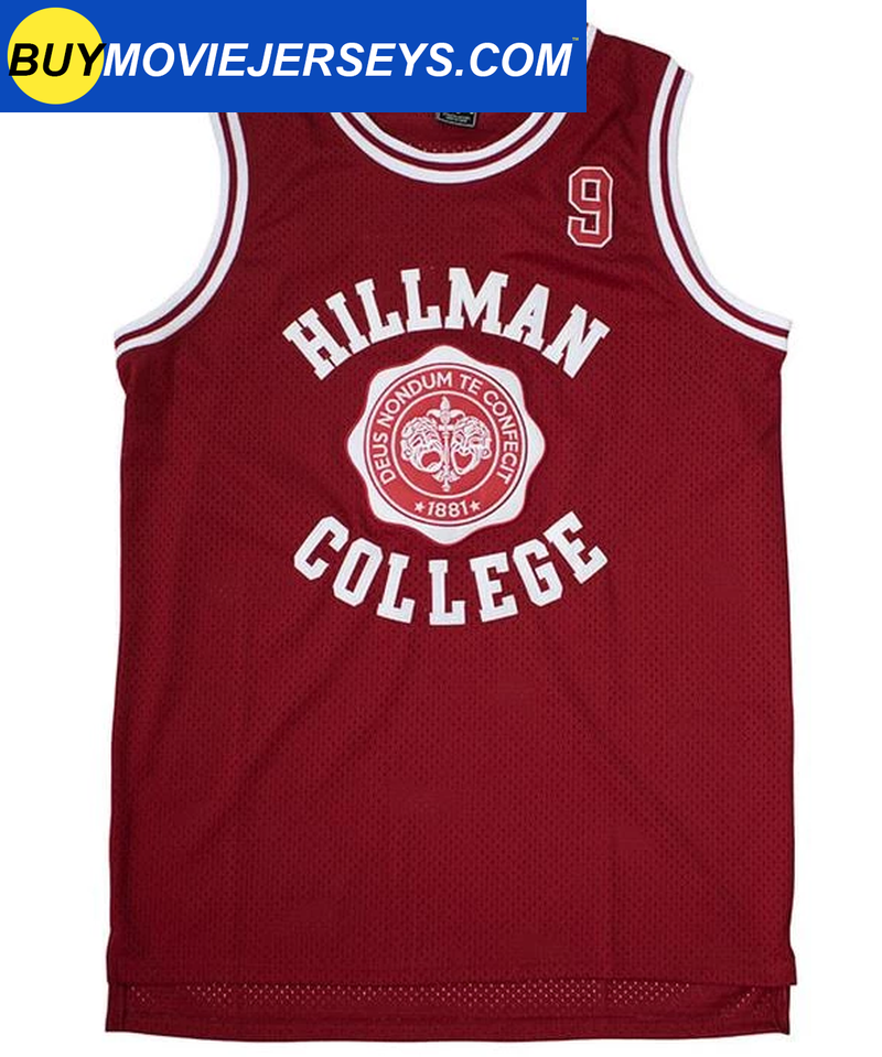 A Different World DWAYNE WAYNE  #9 HILLMAN COLLEGE  Basketball Movie Jersey Maroon Color