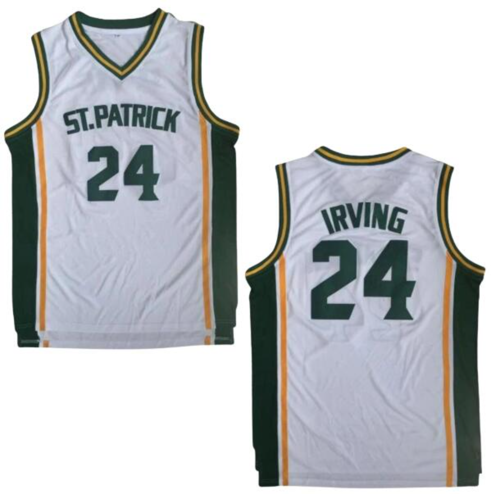 Retro Kyrie Irving 24 St. Patrick High School Basketball Jersey Size S-2XL