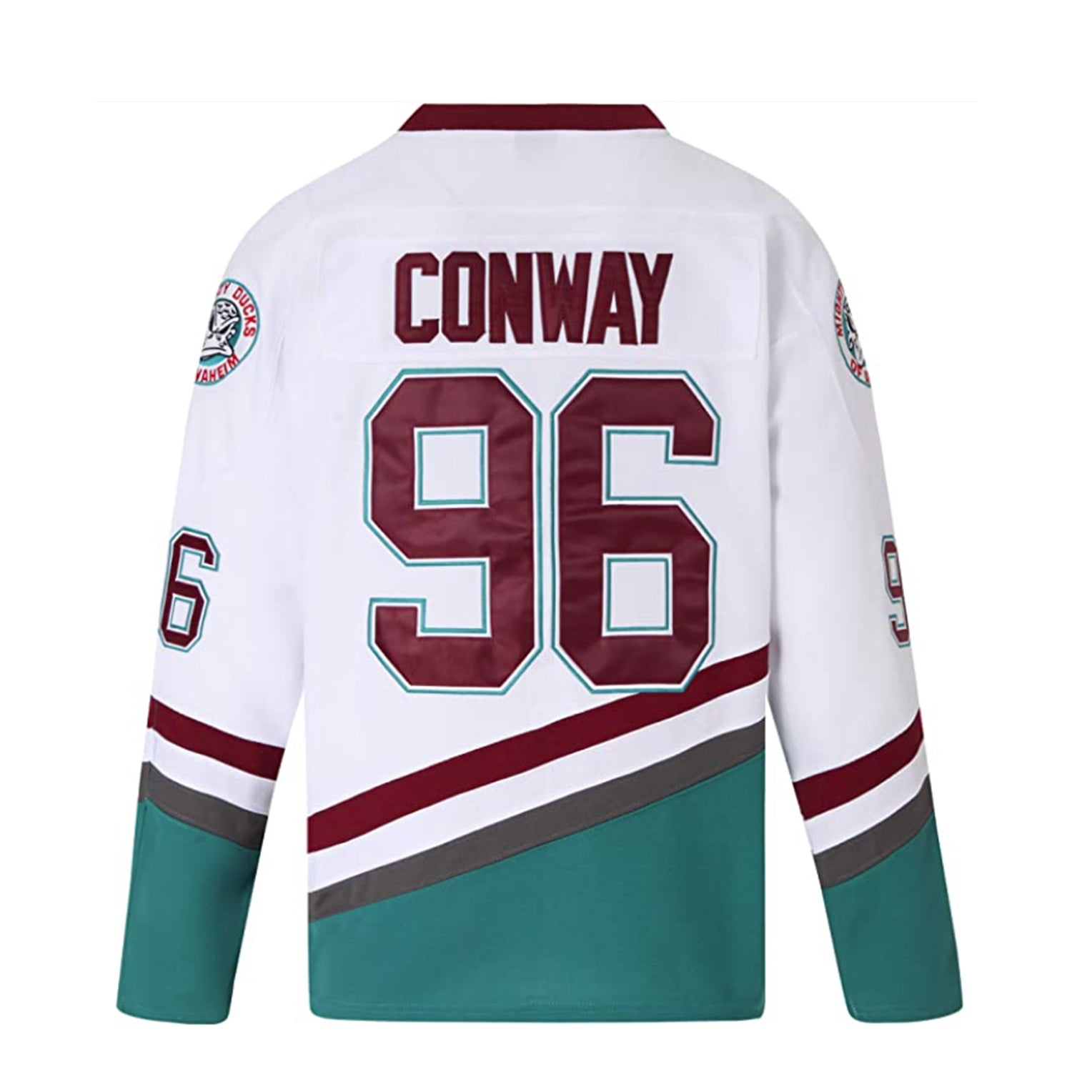 Mighty Ducks Charlie Conway #96 Hoodie Stitched Thick Jersey Custom Name  Number