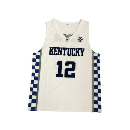 Vintage Karl Anthony Towns #12 Kentucky Throwback Classic Retro Jersey White