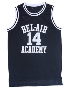 The Fresh Prince of Bel-air Academy Basketball Jersey #14 Will Smith Black and Green Colors