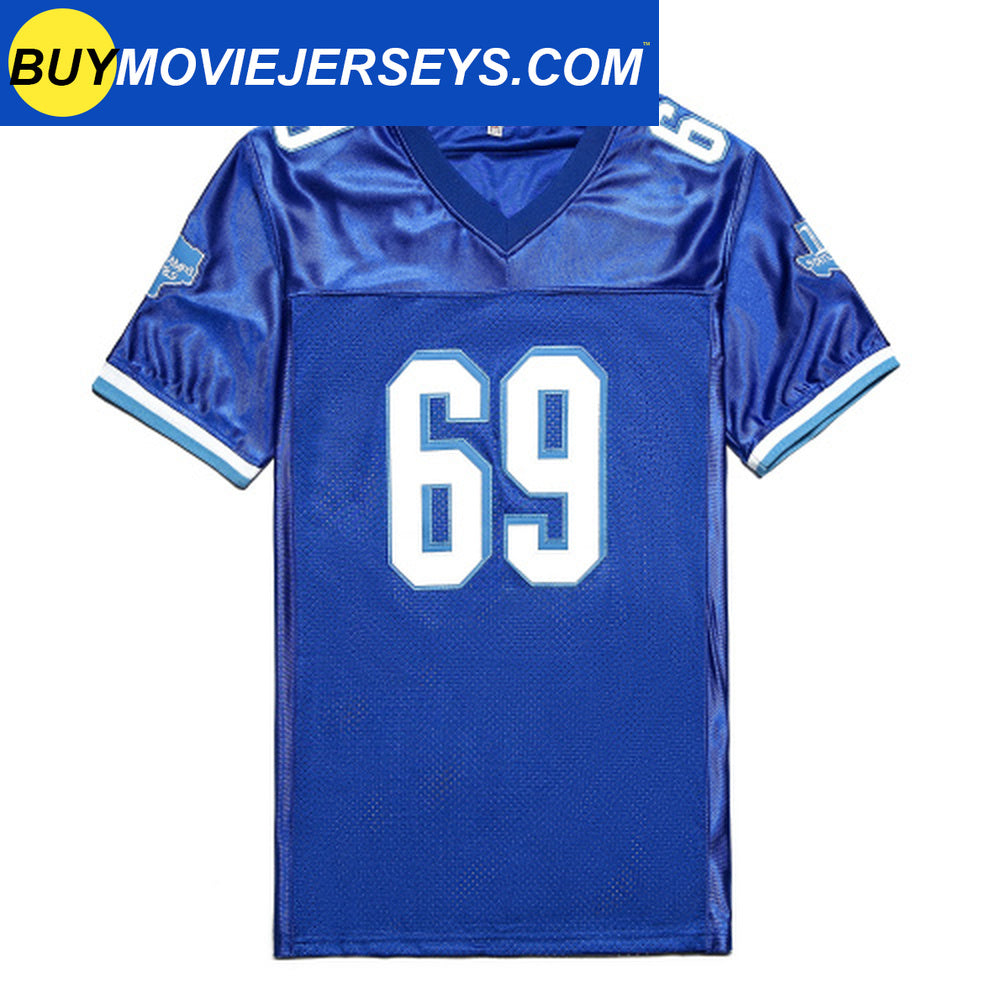 Billy Bob #69 Varsity Blues West Canaan HS Football Jersey Stitched Mesh Shirt