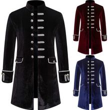 Load image into Gallery viewer, Men&#39;s Steampunk Vintage Medieval Tailcoat Jacket Retro Gothic Victorian Frock Coat Uniform Halloween Cosplay Costume