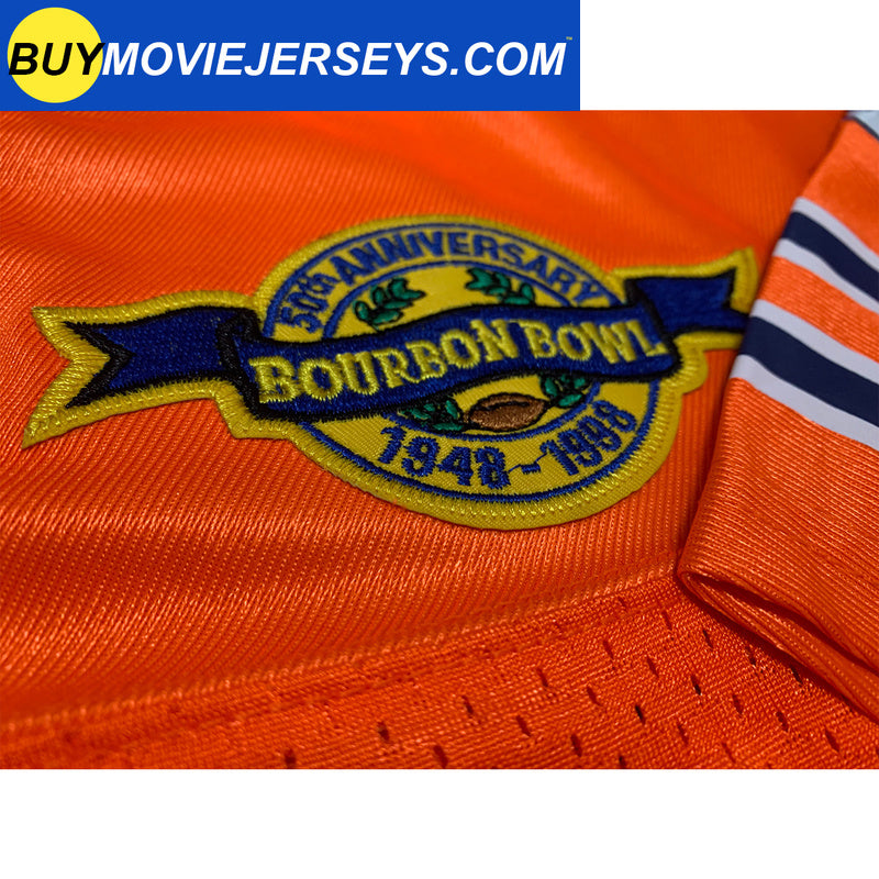 The Waterboy Movie Muddogs Bobby Boucher America Football Jersey #9 Orange Color