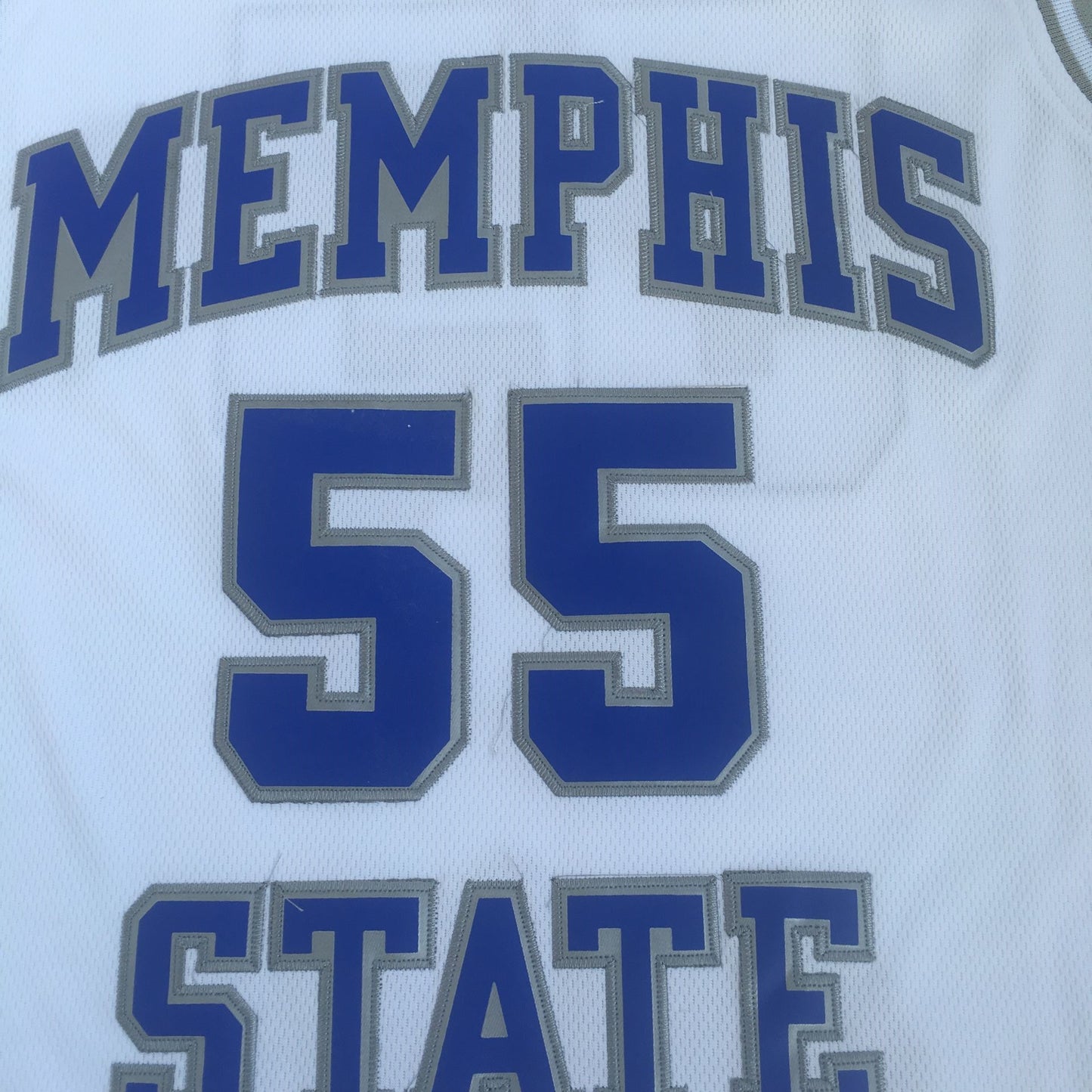 Lorenzen Wright #55 Memphis University Basketball Jersey White