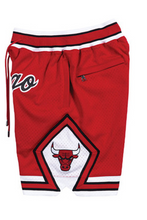 Load image into Gallery viewer, Throwback Chicago Basketball Shorts Sports Pants with Zip Pockets