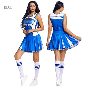Ladies Glee Cheerleader Movie Costume School Girls Full Outfits Fancy Dress Up