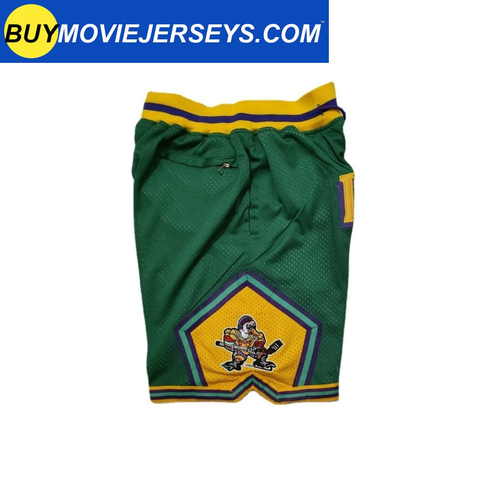 The Mighty Ducks Throwback Sports Shorts Pants with Pockets