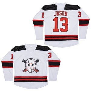 Friday the 13th Jason Voorhees #13 Hockey Jersey- White