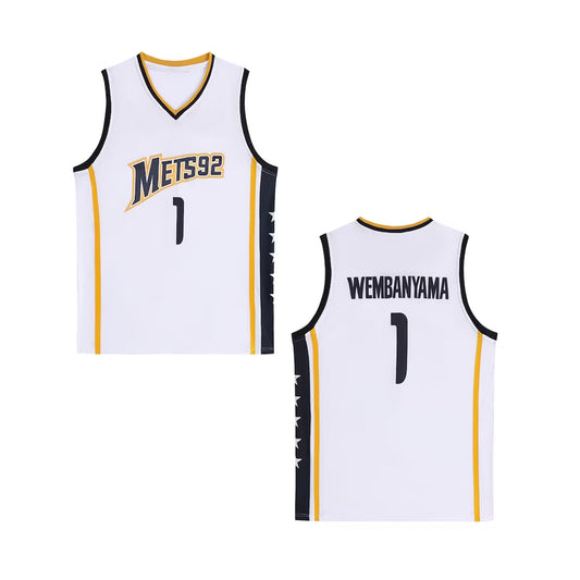 Victor Wembanyama #1 Mets France Basketball Jersey White