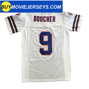 The Waterboy Movie Muddogs Bobby Boucher Jersey #9 White Color