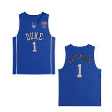 Load image into Gallery viewer, Zion Williamson #1 Duke Basketball Jersey College- Blue