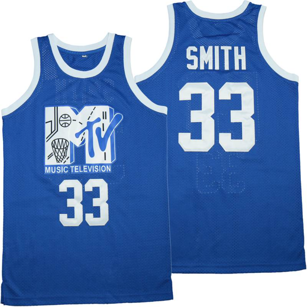 ROCK N JOCK WILL SMITH #33 BASKETBALL JERSEY BLUE