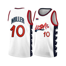 Load image into Gallery viewer, Reggie Miller #10 USA Dream Team Basketball Jersey White Color