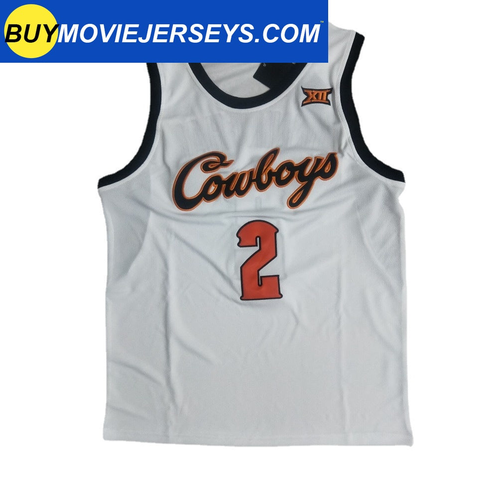 Cade Cunningham #2 Oklahoma State Basketball Jersey Throwback Jerseys -White