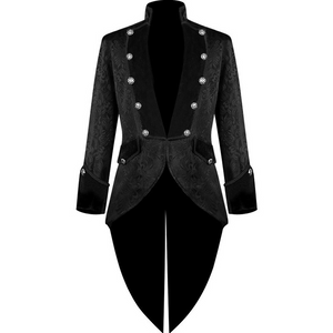 Mens' Medieval Gothic Jacket Coat Victorian Steampunk Tailcoat Halloween Costume