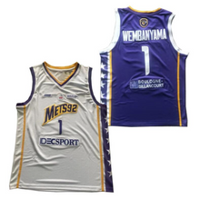 Load image into Gallery viewer, Victor Wembanyama #1 Mets France Basketball Jersey DarkBlue Purple White 3 Colors