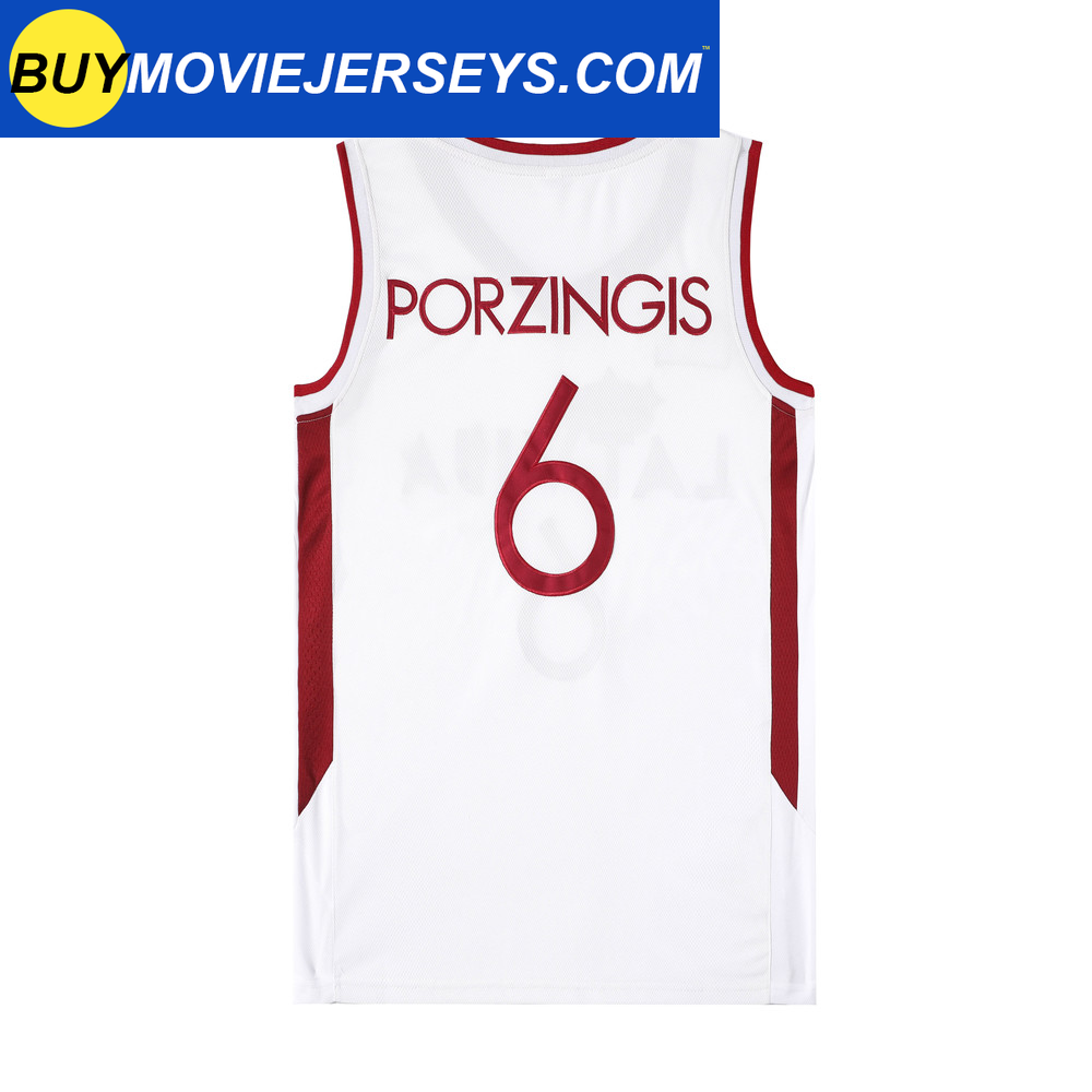 Kristaps Porzingis #6 Latvia Basketball Jersey