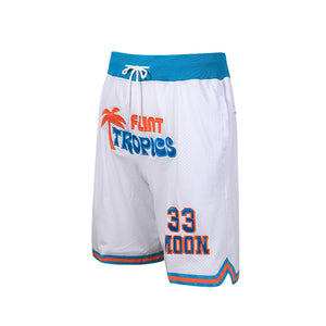 Semi-Pro Flint Tropics Basketball Shorts Sports Pants with Zip Pockets
