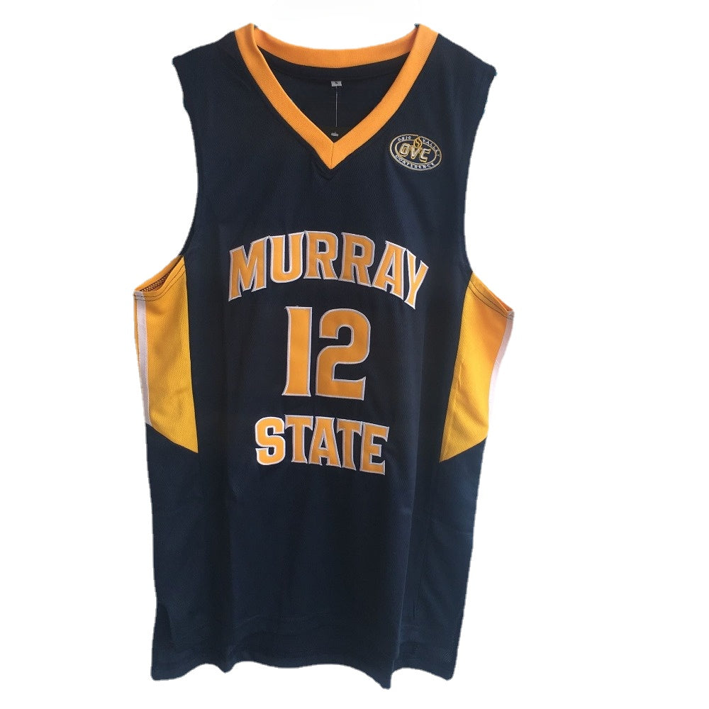 Ja Morant #12 Murray State Basketball Jersey Yellow White DarkBlue 3 Colors