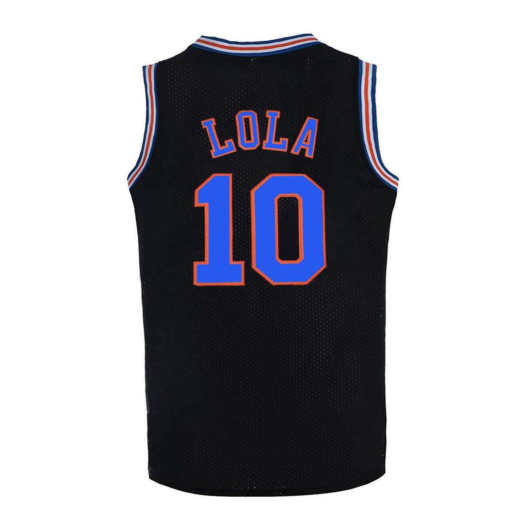 Space Jam Basketball Jersey Tune Squad # 10 LOLA BUNNY BLACK COLOR
