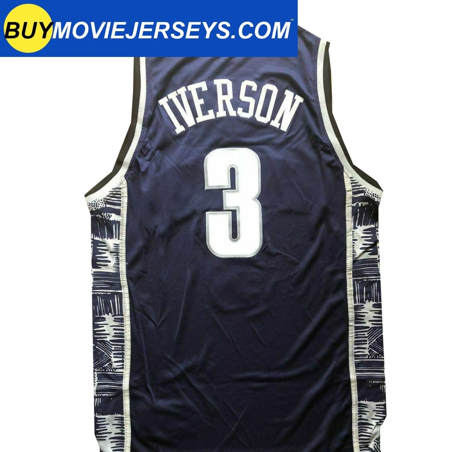 Hoyas Allen Iverson #3 University of Georgetown Basketball Jersey